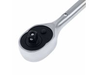  Ключ телескопический трещоточный 1/4, 150-200 мм, CrV, хромированная, двухкомпонентная рукоятка Gross, фото 3 