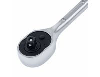  Ключ телескопический трещоточный 3/8, 215-315 мм, CrV, хромированная, двухкомпонентная рукоятка Gross, фото 3 