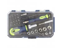  Отвертки реверсивные с набором бит и торцевыми головками, 41 шт, CrV Сибртех, фото 3 