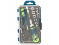  Отвертки реверсивные с набором бит и торцевыми головками, 41 шт, CrV Сибртех, фото 4 