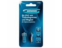  Бита PH2 x 25 мм с ограничителем и магнитом, для ГКЛ, S2 Gross, фото 5 