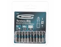  Бита торсионная PZ2 x 25 мм, для ударных шуруповертов, 10 шт. Gross, фото 3 
