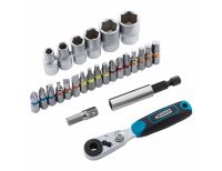  Набор бит и головок торцевых, 1/4, магнитный адаптер, сталь S2, пластиковый кейс, 26 предметов Gross, фото 2 