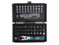  Набор бит, 1/4, магнитный адаптер, сталь S2, пластиковый кейс, 33 предмета Gross, фото 3 