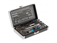  Набор бит и головок торцевых, 1/4, карданный ключ, трещотка, адаптер, S2, 37 шт. Gross, фото 2 