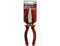  Длинногубцы изогнутые Nickel, 180 мм, никелированные, двухкомпонентные рукоятки Matrix, фото 4 