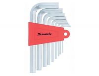  Набор ключей имбусовых HEX, 1.5-10 мм, CrV, 9 шт, коротких, с сатиновым покрытием Matrix, фото 2 