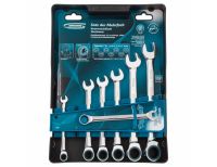  Набор ключей комбинированных с трещоткой, 8-19 мм, 7 шт, CrV Gross, фото 4 