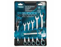  Набор ключей комбинированных с трещоткой, 8-19 мм, 7 шт, реверсивные, CrV Gross, фото 4 