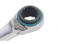  Набор ключей накидных с трещоткой, 8-19 мм, 2 шт, многоразмерные, реверсивные, CrV Gross, фото 2 