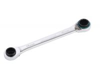  Набор ключей накидных с трещоткой, 8-19 мм, 2 шт, многоразмерные, реверсивные, CrV Gross, фото 4 