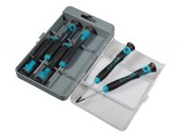  Набор отверток для точной механики, CrMo, двухкомпонентные рукоятки, 6 шт, пластиковый бокс Gross, фото 2 