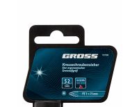  Отвертка PZ1 x 75 мм, S2, трехкомпонентная ручка Gross, фото 4 