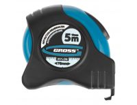  Рулетка "Schlagfest",5 м x 19 мм,магнитный обрезиненный зацеп,двусторонняя шкала,Нейлоновое покрытие,автоматическая фиксация Gross, фото 4 