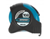  Рулетка "Schlagfest",10 м x 25 мм,магнитный обрезиненный зацеп,двусторонняя шкала,автоматическая фиксация Gross, фото 4 