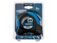  Рулетка "Schlagfest",8 м x 25 мм,магнитный обрезиненный зацеп,двусторонняя шкала,Нейлоновое покрытие,автоматическая фиксация Gross, фото 4 