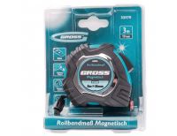  Рулетка Magnetisch 3 м х 16 мм,обрезиненный корпус,автоматическая фиксация,Нейлоновое покрытиеытие,зацеп с магнитом Gross, фото 4 