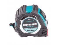  Рулетка Magnetisch 5 м х 25 мм,обрезиненный корпус,автоматическая фиксация,Нейлоновое покрытиеытие,зацеп с магнитом Gross, фото 2 