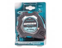  Рулетка Magnetisch 8 м х 25 мм,обрезиненный корпус,автоматическая фиксация,Нейлоновое покрытиеытие,зацеп с магнитом Gross, фото 4 
