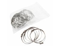  Хомуты нержавеющая сталь, Стандартное болтовое крепление 90-110 мм, 25 штук в упаковке, ширина 9 мм Сибртех, фото 4 