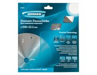  Диск алмазный, 230 х 22.2 мм, турбо с лазерной перфорацией, сухая резка Gross, фото 5 