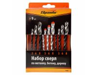  Набор сверл по бетону 5-6-8 мм, металлу 5-6-8 мм, дереву 5-6-8 мм, 9 шт, цилиндрический хвостовик Sparta, фото 19 