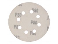  Круг абразивный на ворсовой подложке под "липучку", перфорированный, P 80, 125 мм, 5 шт Matrix, фото 2 