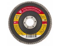  Круг лепестковый торцевой КЛТ-1, ZK10X W (цирконий), зернистость 40Н(Р 40), 125 х 22.2 мм, "БАЗ" Россия, фото 2 