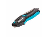  Нож ремонтно-монтажный мини, трехкомпонентная рукоятка, авто выброс, возврат лезвия, 100 мм, 2 запасных лезвия Gross, фото 3 