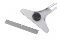  Скребок, 100 мм, фиксированное лезвие, удлиненная металлическая обрезиненная ручка Matrix, фото 2 