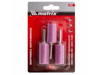  Шарошка абразивная, цилиндр удлиненный, 19 x 38 x 6 мм, F46, 3 шт Matrix, фото 6 