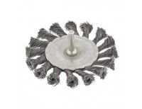  Щетка для дрели, 75 мм, плоская со шпилькой, крученая металлическая проволока Matrix, фото 2 