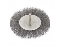  Щетка для дрели 100 мм, плоская со шпилькой, витая проволока Сибртех, фото 2 