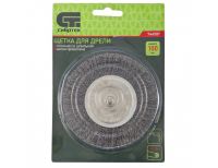  Щетка для дрели 100 мм, плоская со шпилькой, витая проволока Сибртех, фото 3 