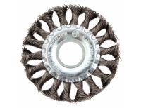  Щетка для УШМ 100 мм, посадка 22.2 мм, плоская, крученая проволока 0.5 мм Matrix, фото 2 