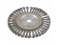  Щетка для УШМ 200 мм, посадка 22.2 мм, плоская, крученая проволока 0.5 мм Matrix, фото 2 