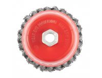  Щетка для УШМ, 100 мм, М14, "чашка", крученая проволока 0.5 мм Matrix, фото 4 