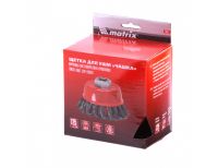  Щетка для УШМ, 125 мм, М14, "чашка", крученая проволока 0.5 мм Matrix, фото 4 