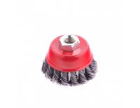  Щетка для УШМ, 65 мм, М14, "чашка", крученая проволока 0.5 мм Matrix, фото 3 