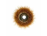  Щетка для УШМ, 75 мм, М14, "чашка", латунированная витая проволока Matrix, фото 3 