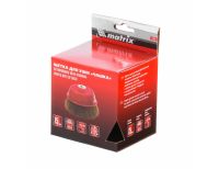  Щетка для УШМ, 75 мм, М14, "чашка", латунированная витая проволока Matrix, фото 4 