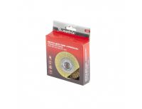  Щетка для УШМ, 100 мм, М14, плоская, латунированная витая проволока Matrix, фото 4 