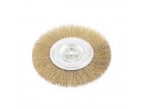  Щетка для УШМ, 150 мм, М14, плоская, латунированная витая проволока Matrix, фото 2 