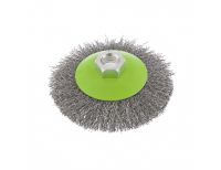  Щетка для УШМ, 100 мм, М14, "тарелка", витая проволока Сибртех, фото 2 