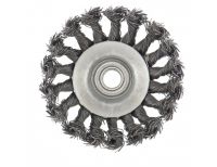  Щетка для УШМ, 100 мм, М14, "тарелка", крученая металлическая проволока Сибртех, фото 2 