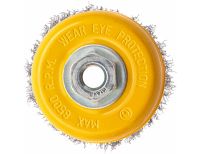  Щетка для УШМ, 100 мм, "Чашка", витая нержавеющая проволока 0.3 мм, М14 Denzel, фото 5 