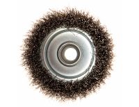  Щетка для УШМ, 100 мм, "Чашка", витая нержавеющая проволока 0.3 мм, М14 Denzel, фото 6 