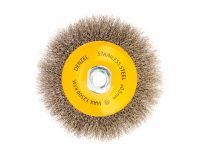  Щетка для УШМ, 125 мм, "Тарелка", витая нержавеющая проволока 0.3 мм, М14 Denzel, фото 2 