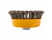  Щетка для УШМ, 125 мм, "Чашка", крученая нержавеющая проволока 0.5 мм, М14 Denzel, фото 3 