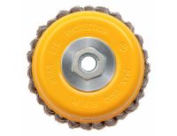  Щетка для УШМ, 125 мм, "Чашка", крученая нержавеющая проволока 0.5 мм, М14 Denzel, фото 5 